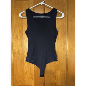 Tahari Modern Essentials Black Sleeveless Bodysuit XS